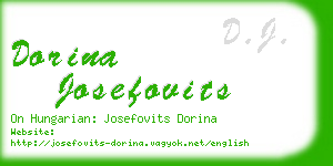dorina josefovits business card